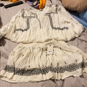 NWT Lucky Brand Skirt and Tunic Top set L